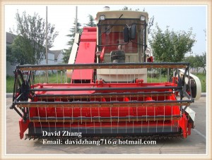 self-propelled full feed 4L-1 soybean combine harvester with ISO for sale
