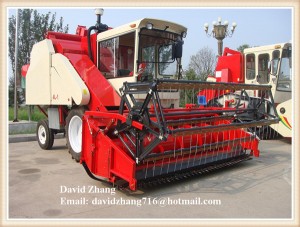 China 4L-1 soybean combine harvester with ISO for sale